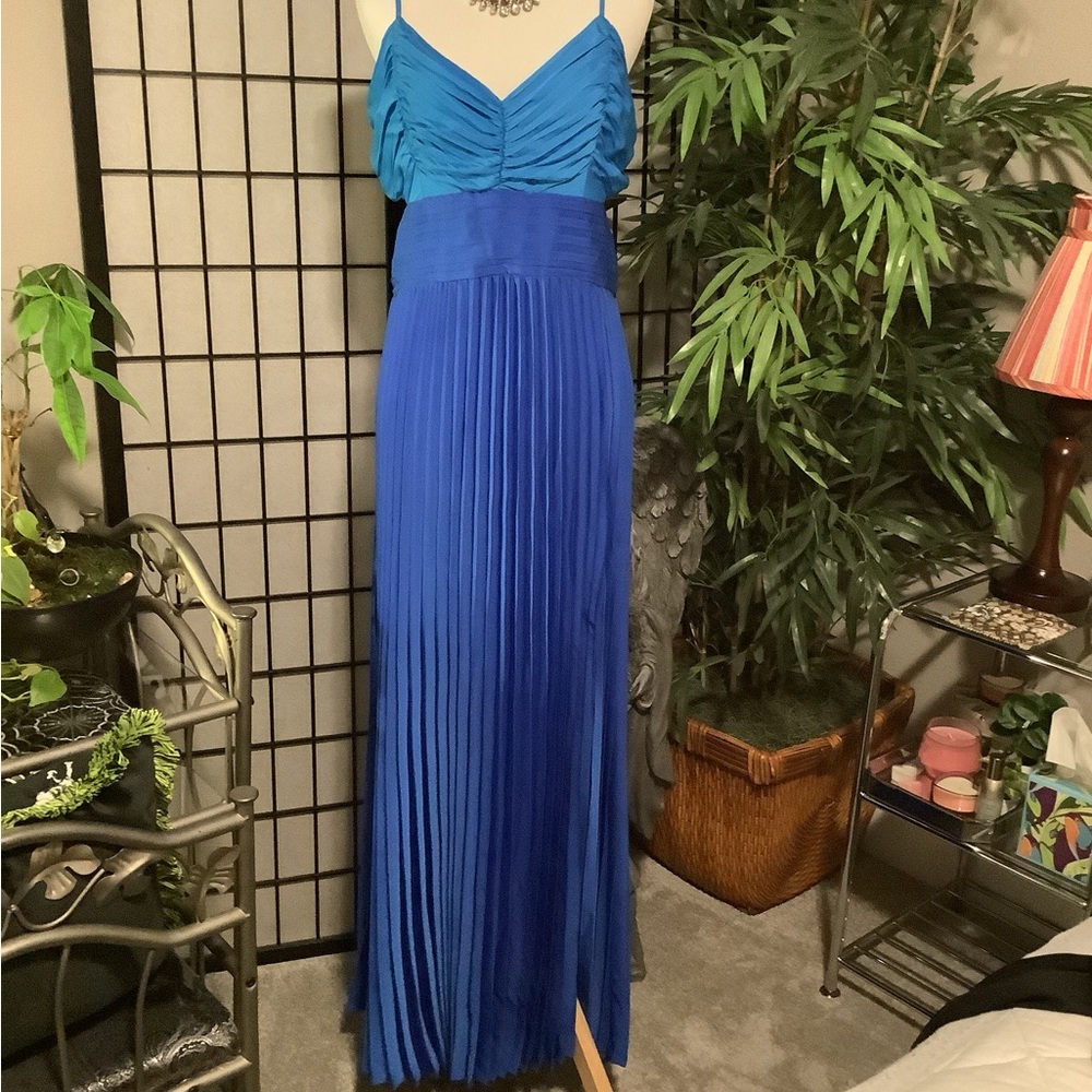 Express - blue, cutout maxi dress, sz 10 - Picture 2 of 6